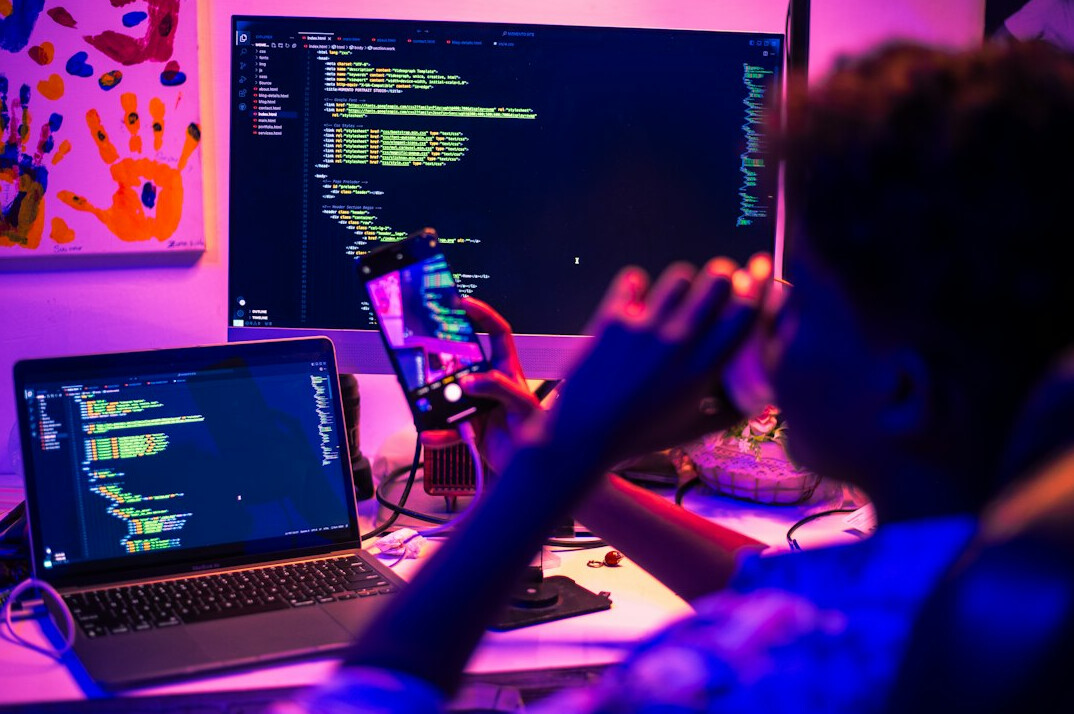 developer reviewing code on screen